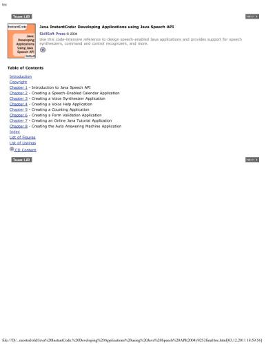 ﻿Java InstantCode: توسعه برنامه ها با استفاده از Java Speech API