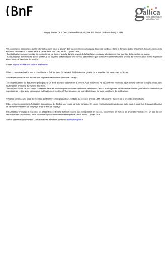 ﻿در مورد دموکراسی در فرانسه، پاسخ به M. Guizot