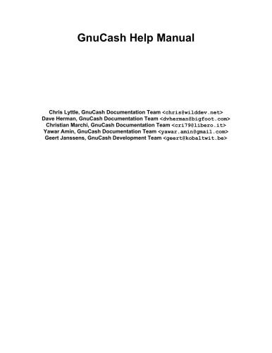 ﻿راهنمای راهنمای GnuCash