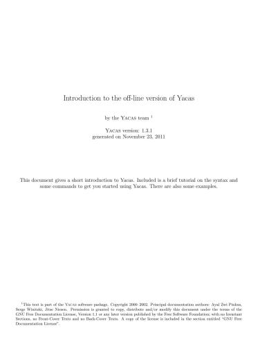 ﻿معرفی نسخه آفلاین Yacas