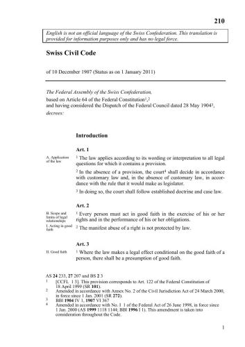 ﻿قانون مدنی سوئیس