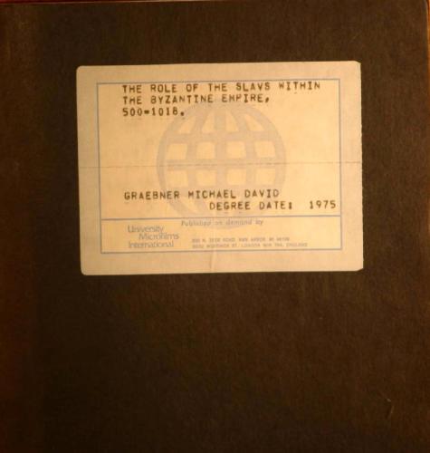 ﻿نقش اسلاوها در امپراتوری بیزانس، 500-1018