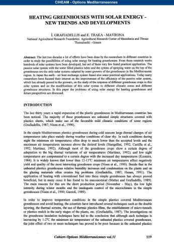 ﻿گرمایش گلخانه‌ها با انرژی خورشیدی - روندها و تحولات جدید