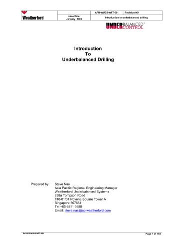 ﻿مقدمه ای بر حفاری نامتعادل