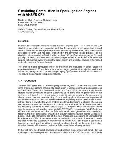 ﻿شبیه سازی احتراق در موتورهای جرقه زنی با ANSYS CFX