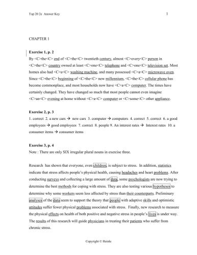 ﻿20 گرامر عالی برای نوشتن عالی. پاسخ ها