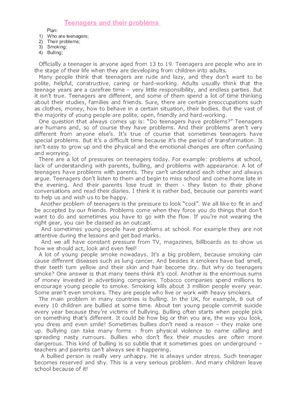 ﻿نوجوانان و مشکلات آنها