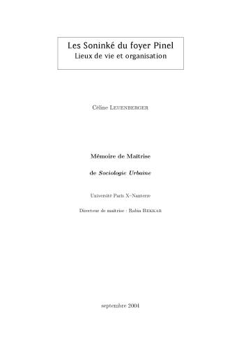 ﻿سونینکه از خانواده پینل مکان‌های زندگی و سازمان