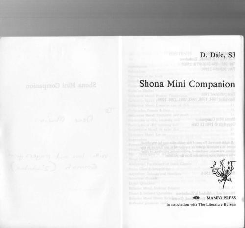 ﻿Shona Mini Companion