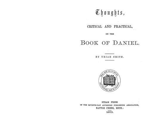 ﻿افکار، انتقادی و عملی در مورد کتاب دانیال. 1873