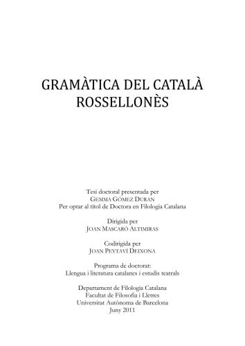 ﻿دستور زبان روسیلون کاتالان