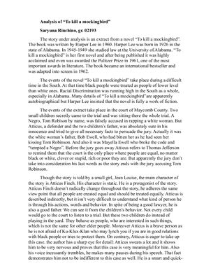 ﻿تجزیه و تحلیل متن برای کشتن یک مسخره از کتاب درسی اراکین برای 4 دوره