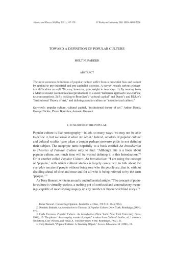 ﻿به سوی تعریفی از فرهنگ عامه