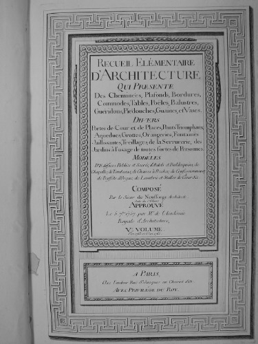 ﻿recueil Elementaire d’Architecture (тоr 5)