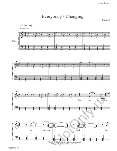 ﻿کین - همه در حال تغییر هستند