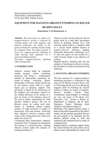 ﻿تجهیزات برای تکمیل مغناطیسی ساینده توپ های غلتکی