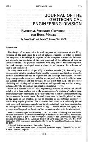 ﻿رنگ قهوه ای. معیار مقاومت تجربی برای توده سنگ