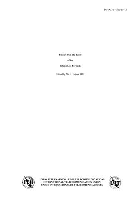 ﻿استخراج از جدول فرمول ضرر ارلانگ (Выдержки из таблиц формулы Эрланга для потерь). اتحادیه بین المللی مخابرات