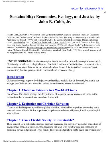 ﻿پایداری: اقتصاد، بوم شناسی و عدالت