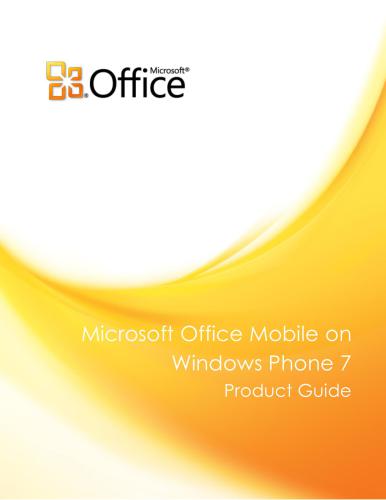 ﻿Microsoft Corp. Microsoft Office Mobile on Windows Phone 7 راهنمای محصول