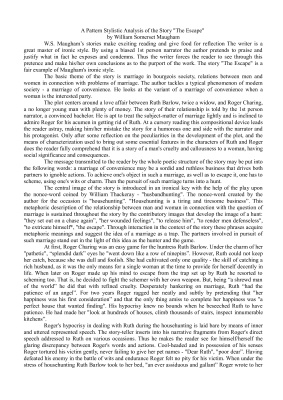 ﻿تحلیل سبکی الگوی داستان فرار اثر ویلیام سامرست موام