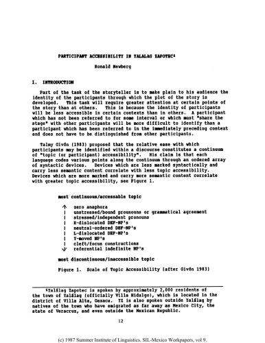 ﻿دسترسی به شرکت کنندگان در Yalalag Zapotec