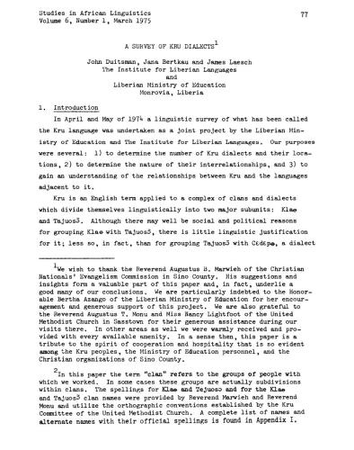 ﻿بررسی گویش های کرو