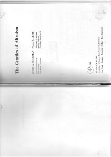 ژنتیک نوع دوستی