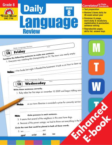 ﻿ناشران آموزشی ایوان مور. بررسی روزانه زبان. درجه 8