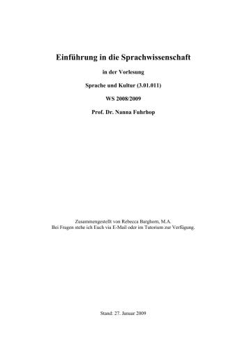﻿مقدمه ای بر زبان شناسی در سخنرانی زبان و فرهنگ