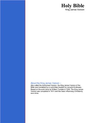 ﻿کتاب مقدس انجیل مقدس. نسخه کینگ جیمز (KJV)