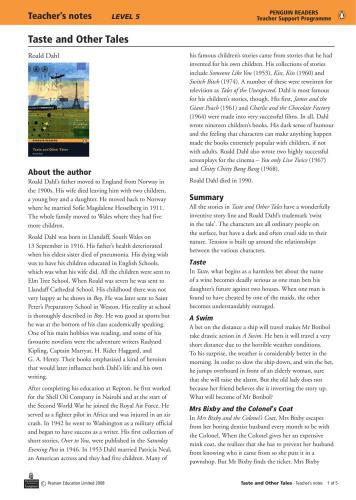 ﻿Taste and Other Tales (سطح 5 - بالاترین سطح)