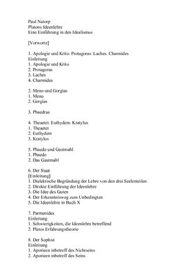 ﻿افلاطوس ایدئنلهره. Eine Einführung در den Idealismus. Zweite Ausgabe