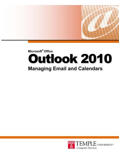 ﻿راهنمای سفارشی. Microsoft Office Outlook 2010. مدیریت ایمیل و تقویم