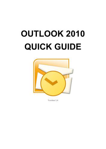 ﻿راهنمای سریع Outlook 2010. نسخه 1.4