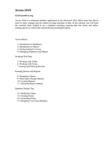 GCFLearnFree.org دسترسی به 2010