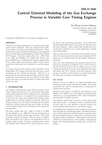 ﻿مدلسازی کنترل گرا فرآیند تبادل گاز در موتورهای زمانبندی متغیر بادامک