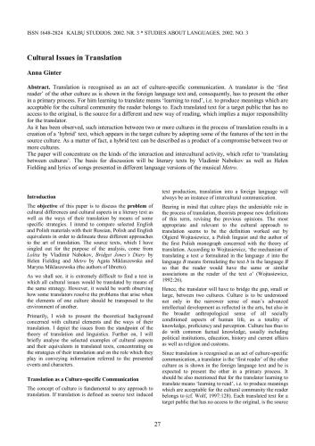 ﻿مسائل فرهنگی در ترجمه