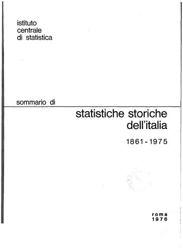 ﻿خلاصه آمار تاریخی ایتالیا 1861-1975