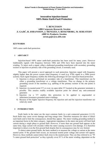 ﻿حفاظت 100 درصدی مبتکرانه در برابر خطای زمین مبتنی بر تزریق