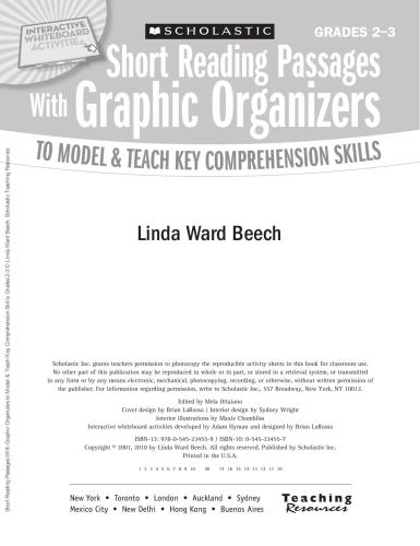 ﻿اسکولاستیک. متن‌های خواندنی کوتاه و سازمان‌دهنده‌های گرافیکی برای ایجاد درک مطلب: کلاس‌های 2-3