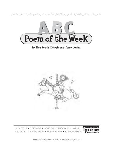 ﻿شعر هفته ABC. 26 شعر ستایش انگیز و متمایز با فعالیت های سوادآموزی همراه