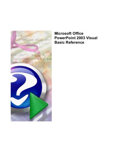 ﻿Microsoft Corp. Office 2003 Editions: PowerPoint VBA مرجع زبان
