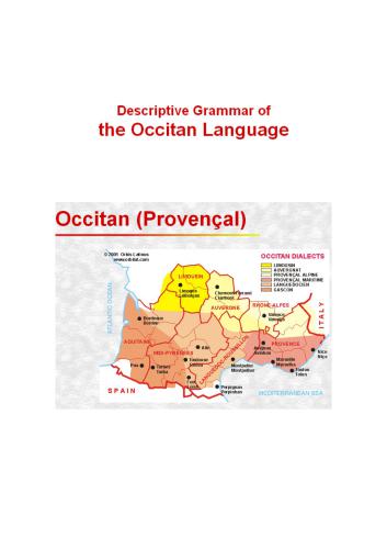 ﻿دستور زبان توصیفی زبان اکسیتان