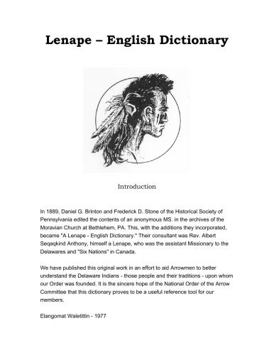 ﻿Lenape - فرهنگ لغت انگلیسی