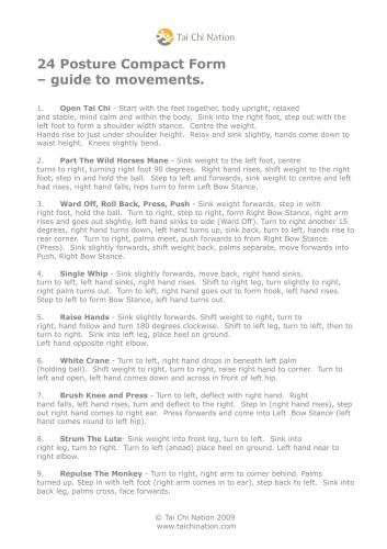 ﻿24 حالت فشرده فرم - راهنمای حرکات