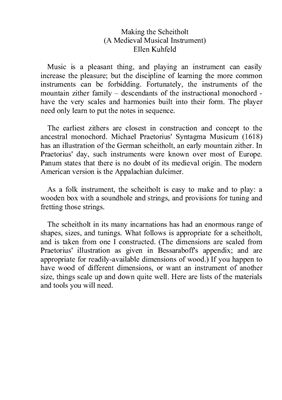 ﻿ساخت Scheitholt (یک ساز موسیقی قرون وسطایی) Куфельд Эллен. Создавая Шайтхольт