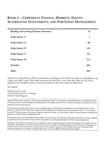 ﻿Cfa Schweser Study Notes 2006. Level 1. Book 4