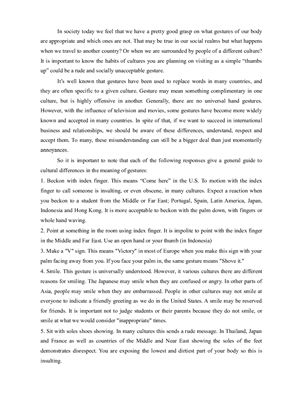 ﻿ارتباطات غیرکلامی در کشورهای مختلف