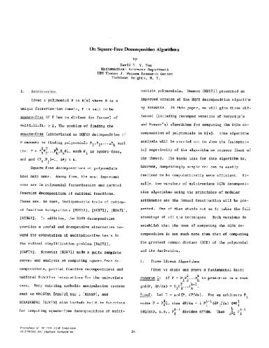 تجزیه و تحلیل الگوریتم های تجزیه بدون مربع